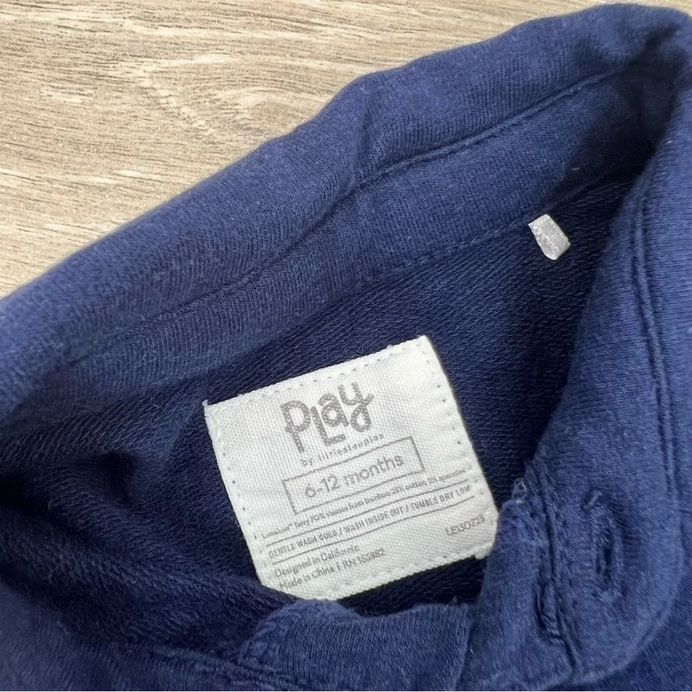 Little Sleepies Navy Blue Polo Romper